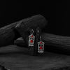 Saanjh Bela Red Camel Oxidised Earrings