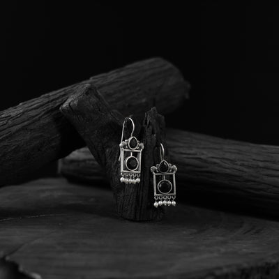 Saanjh Bela Black Camel Oxidised Earrings
