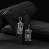 Saanjh Bela Pink & Green Camel Oxidised Earrings