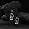 Saanjh Bela Soft Pink & Green Camel Oxidised Earrings