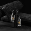 Saanjh Bela Black & Yellow Camel Oxidised Earrings