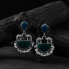 Saanjh Bela Green & Blue Camel Oxidised Earrings