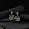 Saanjh Bela Yellow Camel Oxidised Earrings