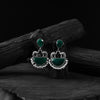 Green Camel Saanjh Bela Oxidised Earrings