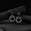 Saanjh Bela Dark Gray Camel Oxidised Earrings