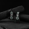 Saanjh Bela Green Nandi Oxidised Earrings