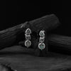 Saanjh Bela Gray & Green Nandi Oxidised Earrings