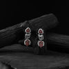 Saanjh Bela Red Nandi Oxidised Earrings