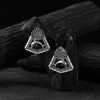 Saanjh Bela Green & Gray Dolphin Oxidised Earrings