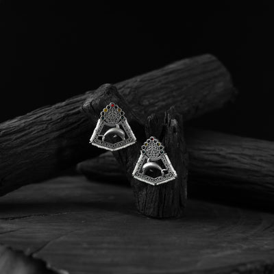 Saanjh Bela Multicolor Dolphin Oxidised Earrings