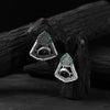 Saanjh Bela Green Dolphin Oxidised Earrings