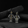Saanjh Bela Twin Mayuri Yellow Oxidised Earrings