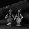 Saanjh Bela Twin Mayuri Gray Oxidised Earrings