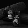 Saanjh Bela Twin Mayuri Oxidised Earrings