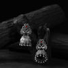 Saanjh Bela Twin Mayuri Red Oxidised Earrings