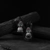 Red Saanjh Bela Twin Mayuri Oxidised Earrings