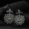 Elephant Green Saanjh Bela Oxidised Earrings