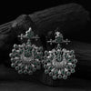 Elephant Saanjh Bela Green Oxidised Earrings