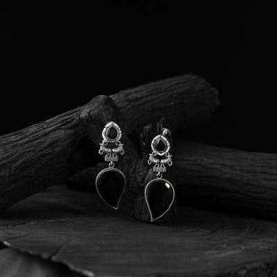 Nandi Saanjh Bela Black Oxidised Earrings