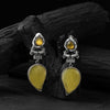 Nandi Saanjh Bela Yellow Oxidised Earrings