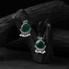 Saanjh Bela Green Sparrow Oxidised Earrings