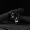 Saanjh Bela Green Sparrow Oxidised Earrings