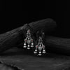 Sparrow Saanjh Bela Red Oxidised Earrings