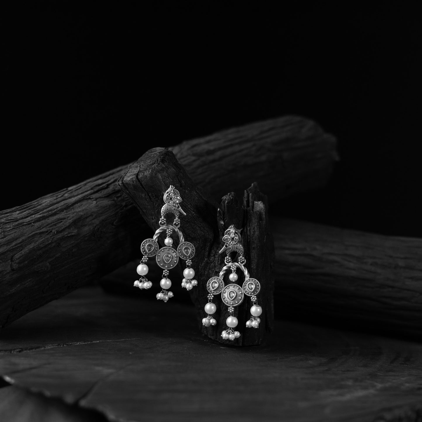 Sparrow Saanjh Bela Oxidised Earrings