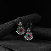 Bird Red & Green Saanjh Bela Oxidised Earrings