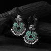 Bird Mint Green Saanjh Bela Oxidised Earrings