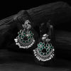 Bird Green Saanjh Bela Oxidised Earrings
