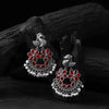 Bird Red Saanjh Bela Oxidised Earrings