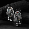 Saanjh Bela Multicolor Twin Swan Oxidised Earrings