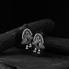 Saanjh Bela Red & Green Twin Swan Oxidised Earrings