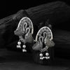 Saanjh Bela Twin Swan Oxidised Earrings