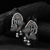 Twin Swan Saanjh Bela Oxidised Earrings