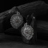 Red Peacock & Paisley Saanjh Bela Oxidised Earrings