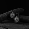 Black Peacock & Paisley Saanjh Bela Oxidised Earrings