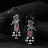 Saanjh Bela Pink Cuckoo Oxidised Earrings
