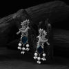 Saanjh Bela Blue Cuckoo Oxidised Earrings