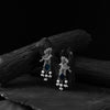 Saanjh Bela Blue Cuckoo Oxidised Earrings