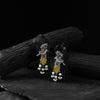Saanjh Bela Yellow Cuckoo Oxidised Earrings