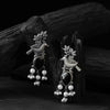 Saanjh Bela Black Cuckoo Oxidised Earrings