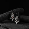 Saanjh Bela Light Pink Peacock Pearls Oxidised Earrings