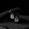 Saanjh Bela Red Lotus Oxidised Earrings