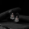 Saanjh Bela Pink Lotus Oxidised Earrings