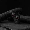 Saanjh Bela Maroon Elephant Motif Oxidised Earrings