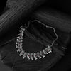 Red Saanjh Bela Flower Oxidised Necklace Set