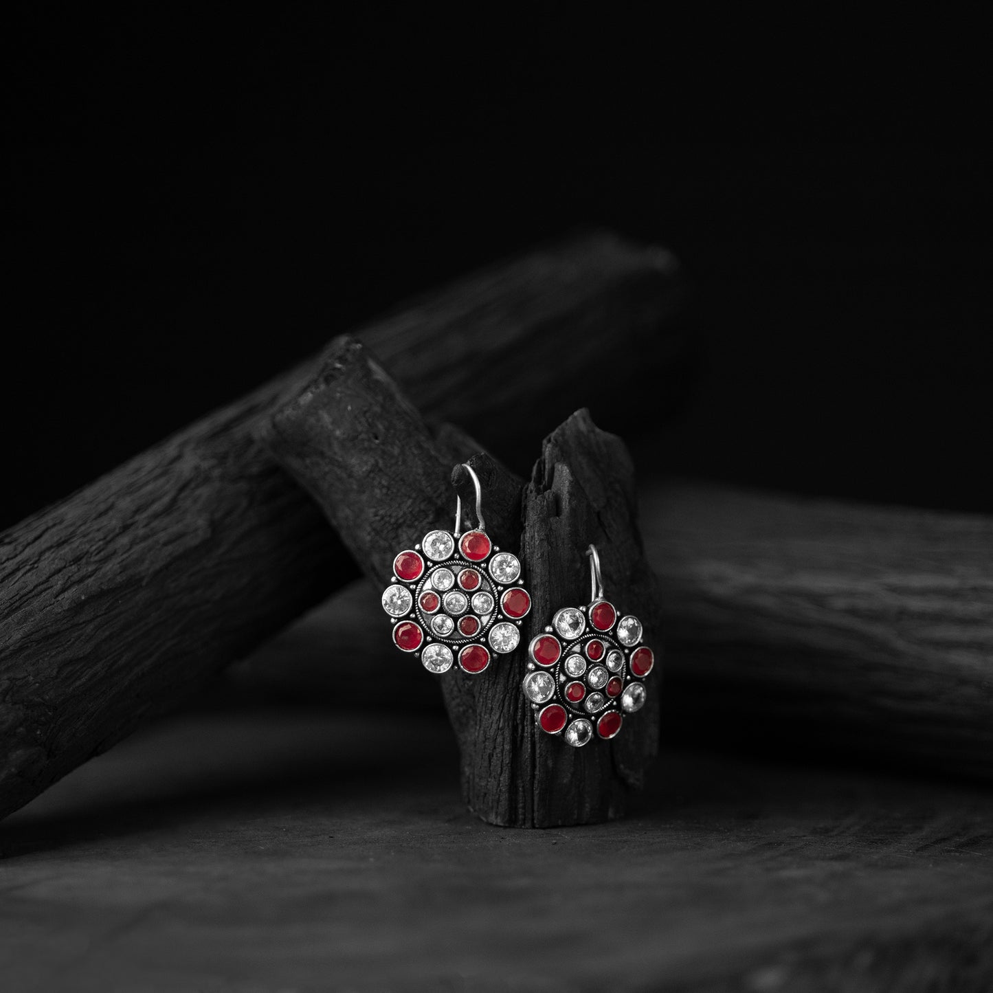 Oxidised Drop Earrings