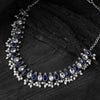 Saanjh Bela Blue Oval Oxidised Necklace Set